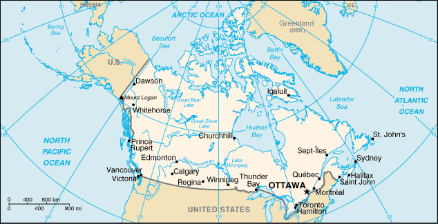 map of canada and usa. map of usa and canada. Canada.