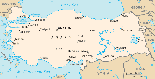 Map of Turkey